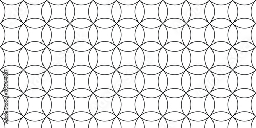 simple outline circle flower pattern for banner poster background.