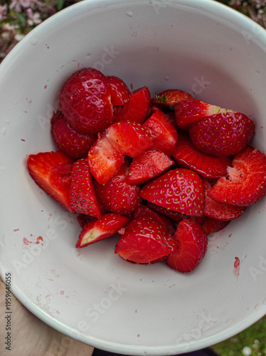 strawberries in a bowl