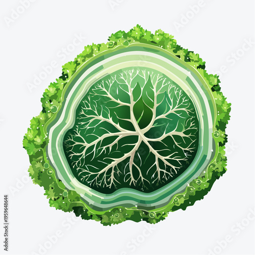 Moosachat Struktur grün Natur Edelstein Vektor