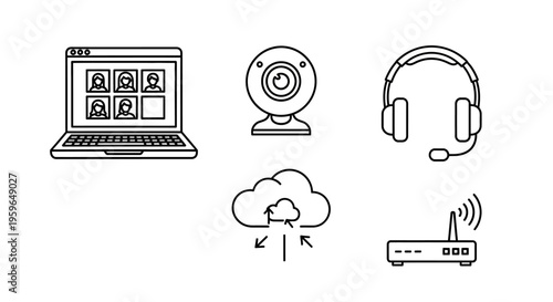 Remote work technology and communication tools.