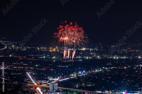 Wallpaper Mural やつしろ全国花火「スターマインの部：生島煙火」 Torontodigital.ca