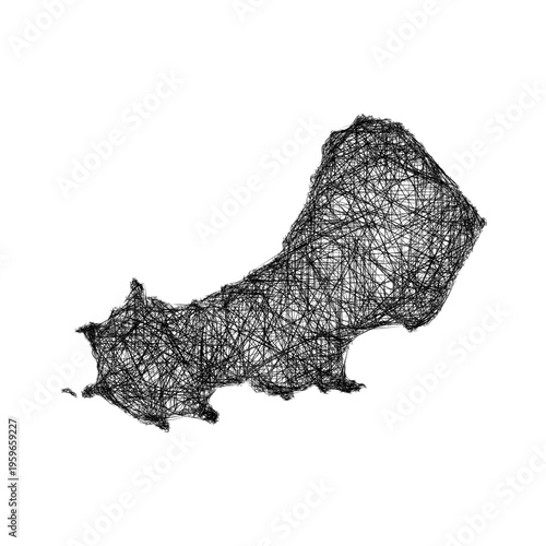 Sketch Swansea outline map design