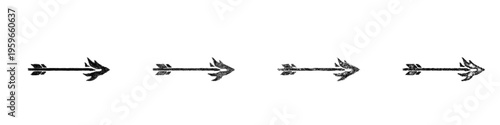 Sketch fire arrow icon design set