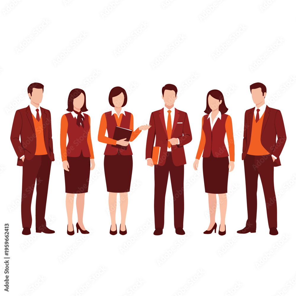 Fototapeta premium Business Team Vector Illustration - Professional People Group Stock Image for Corporate Website Design and Presentation