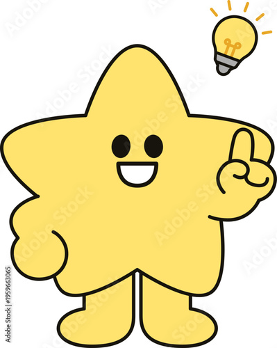 아이디어가 떠오른 별 캐릭터