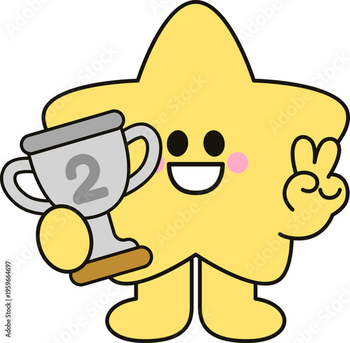 2등 트로피 별 캐릭터