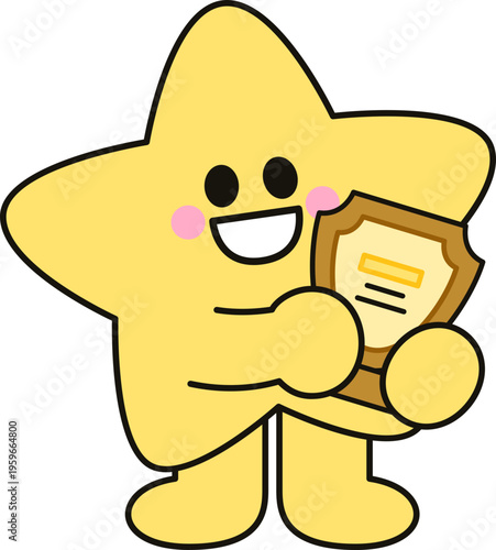 옆으로 상패드는 별 캐릭터