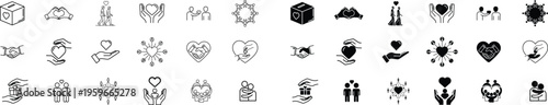 Educational icons and symbols for learning and academic institutions