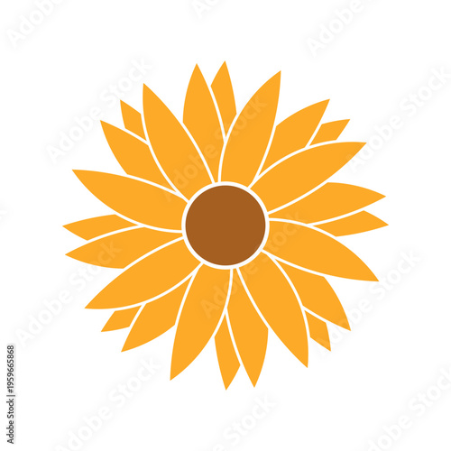 Pharmaceutical herb - сalendula flower emblem. Contour vector illustration for cosmetics, perfumeries, packing.
