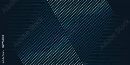 Abstract dark blue technical background with geometric hexagon lines eps10