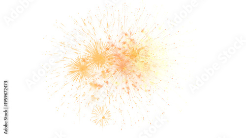 Fireworks PNG on White Background for Holiday Celebrations.
