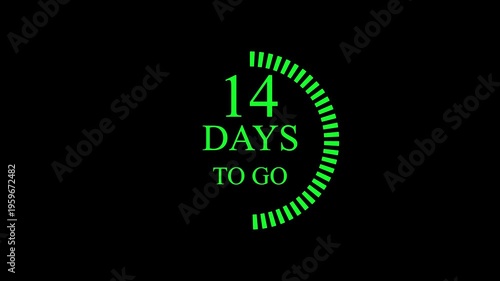 27 days to go, 27 days count animation, 27 days in a month, 27 days left count time display with numbers. business, sale, promotion concept. number of days left until special events, sale 4k video