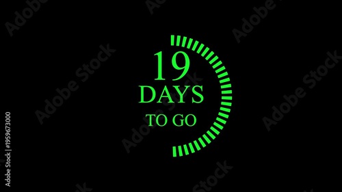 37 days to go, 37 days count animation, 37 days in a month, 37 days left count time display with numbers. business, sale, promotion concept. number of days left until special events, sale 4k video
