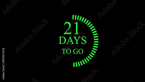 42 days to go, 42 days count animation, 42 days in a month, 42 days left count time display with numbers. business, sale, promotion concept. number of days left until special events, sale 4k video