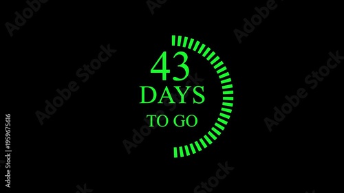 86 days to go, 86 days count animation, 86 days in a month, 86 days left count time display with numbers. business, sale, promotion concept. number of days left until special events, sale 4k video