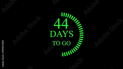 88 days to go, 88 days count animation, 88 days in a month, 88 days left count time display with numbers. business, sale, promotion concept. number of days left until special events, sale 4k video