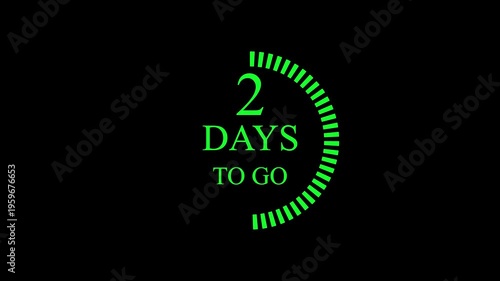 3 days to go, 3 days count animation,3 days in a month, 3 days left count time display with numbers. business, sale, promotion concept. number of days left until special events, sale 4k video