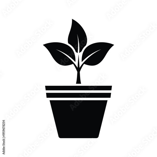 Plant Pot Growth Concept Vector Commercial