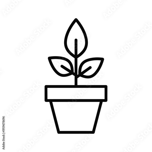 Plant Potted Growth Concept Business Icon