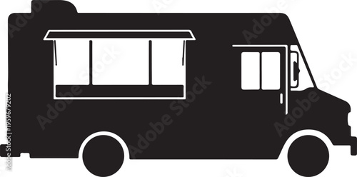 Food Truck Mobile Kitchen Silhouette
