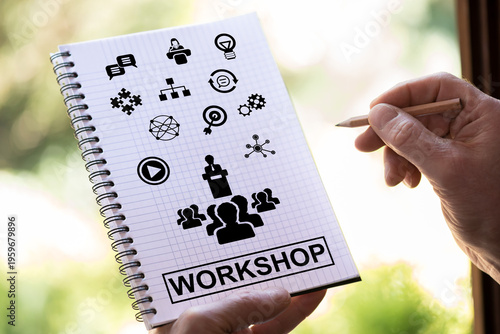 Workshop concept on a notepad