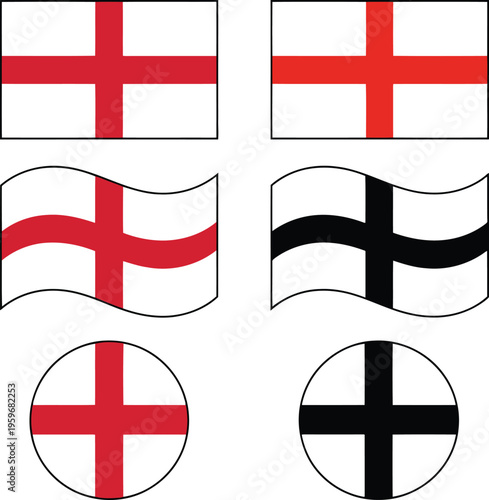 Variations of the flag of england