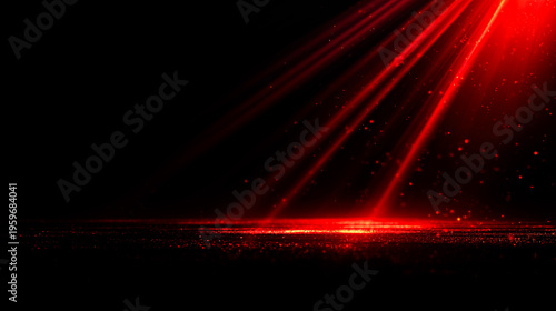 幻想的な赤色の照明のような光線	