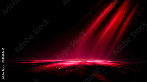 幻想的な赤色の照明のような光線	