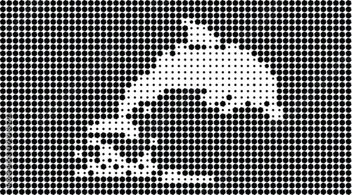 A black and white image of a cat's face