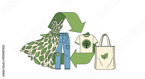 Eco-friendly fashion items made from recycled materials