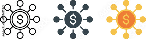 Professional masquerade mask icon set featuring festive carnival party and mystery ball symbols in minimalist line art and flat styles