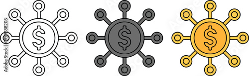 Professional masquerade mask icon set featuring festive carnival party and mystery ball symbols in minimalist line art and flat styles