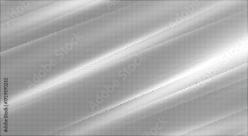 Textured grayscale background with wavy halftone dot pattern and checkerboard elements, abstract overlay creating depth and movement, digital art