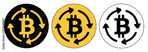 bitcoin currency icon crypto payment symbol vector