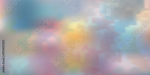 Abstract Artistic Watercolor Paint Wash Background. Vibrant Multicolored Cloud Texture with Soft Brush Strokes. Colorful Gradient Backdrop for Creative Arts and Media.