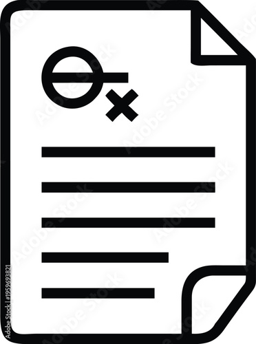 A stylized icon representing a document or note with a paperclip attachment