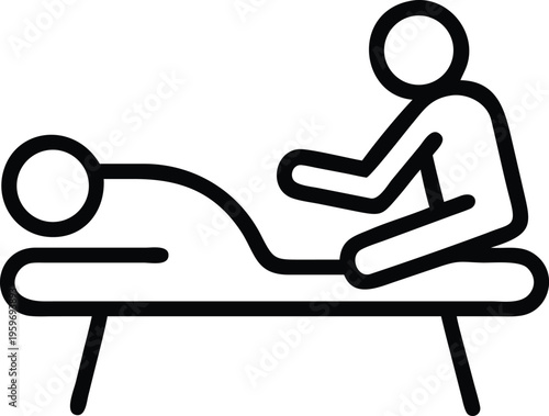 Person receiving a physical therapy session on a treatment table