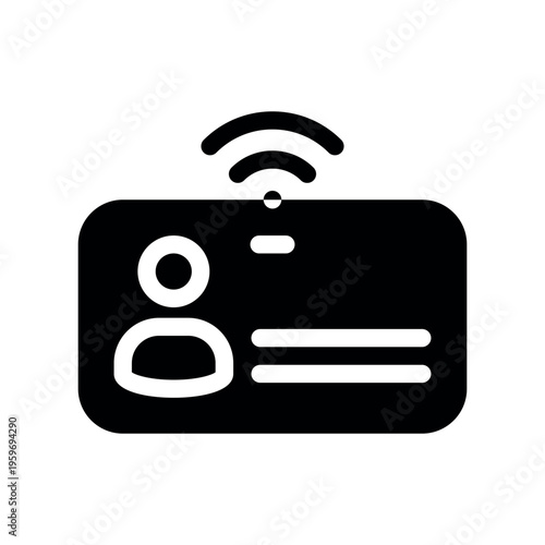 Identification Badge Combined With Wireless Data Signal
