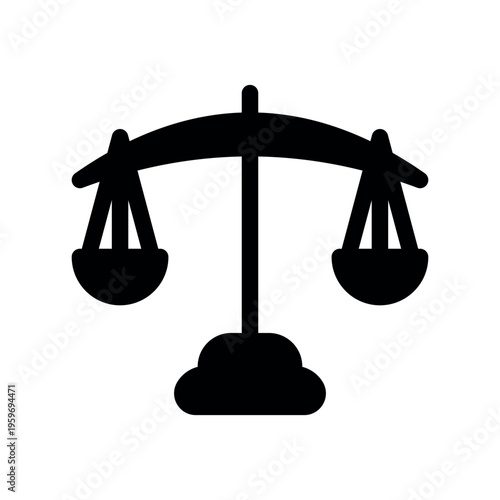 Legal Equality Measurement Scale Graphic Vector Icon