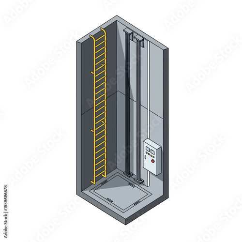 Isometric View of a Confined Space Entry System.