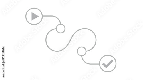 Infographic Template with Play and Checkmark Icons