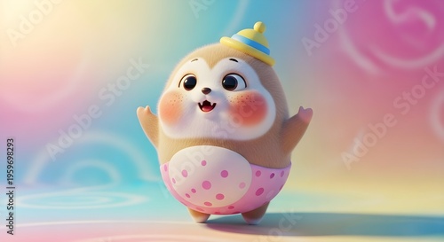 toy pig on white background