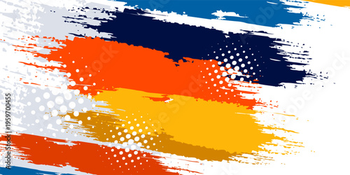 Colorful silhouette style design, grunge. Design concept to celebrate national sports day of badminton and basketball. Sports