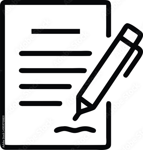 Pencil writing on a blank document symbolizing note-taking or drafting ideas