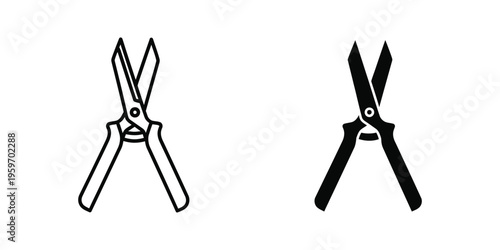 Comparison of traditional and modern scissors designs with open blades