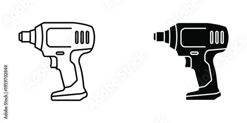 Comparison of a light and dark colored cordless drill design