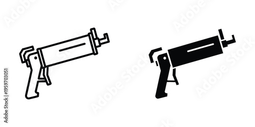Comparison of two different types of firearms with distinct stock designs
