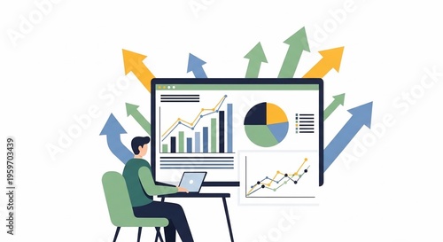 Business Growth and Financial Analysis with Upward Trends.