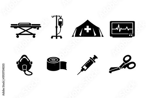A Comprehensive Overview of Essential Medical Equipment and Emergencies, Featuring a Range of Tools Critical for Healthcare and First Response