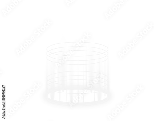 Glowing white circular portal with spiral neon rings. Radial beams radiate dynamic teleportation effect. Ideal PNG overlay for cyberpunk, gaming, or sci-fi projects.